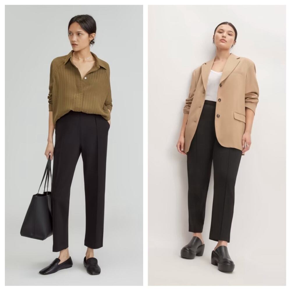 NWT EVERLANE Black The Dream Pant Pockets Wrinkle Resistant Women’s